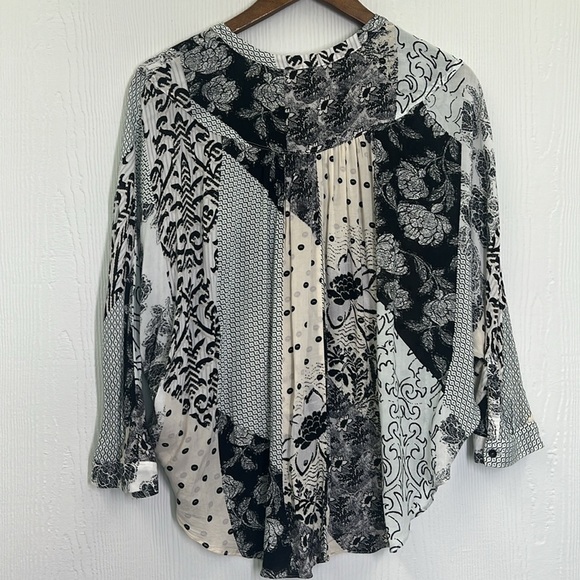Anthropologie - Maeve Linden Floral Patchwork Dolman Button Down Blouse Size SM - Picture 12 of 12
